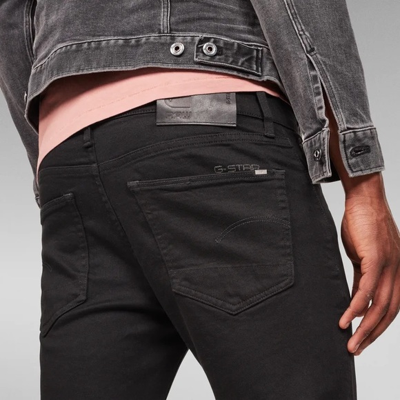 Mens Size 40x32 G-Star Raw 3301 Slim Pitch Black Jeans NWT - Picture 3 of 8